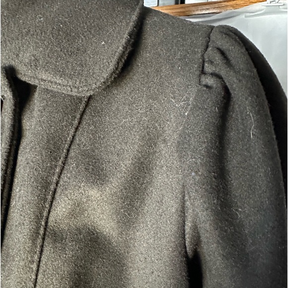 Women’s Black A-line Wool Winter Pea Coat XXL 2XL Dress Coat with Pockets - Picture 7 of 7